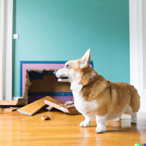 Corgi Apartment Collapsing